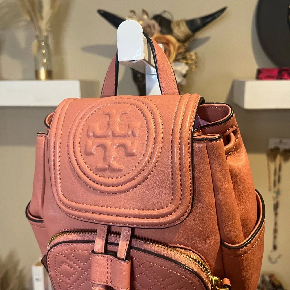 NWOT Tory Burch Fleming Mini Pink Leather Backpack - Picture 5 of 14